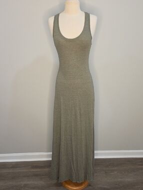 Alternative Apparel Sleeveless Scoop Neck Maxi Dress Small Olive Green Versatile